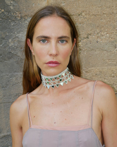 CHOKER ESCAMA PLATA - SACH ATELIER